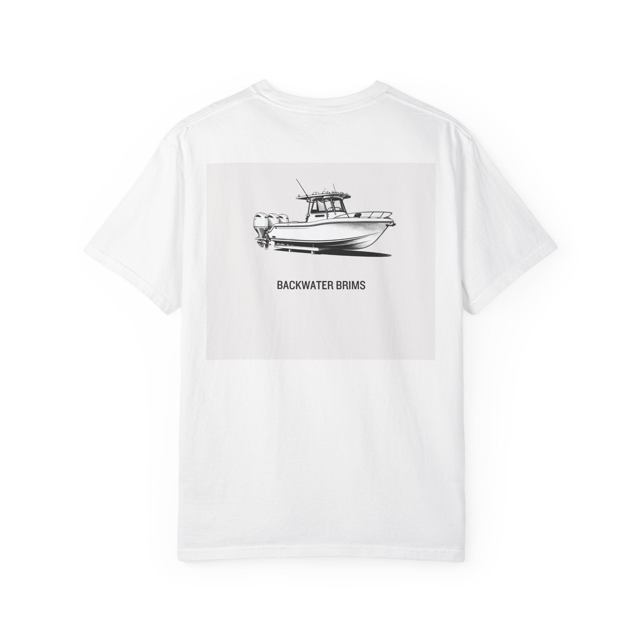 Boat Graphic T-Shirt — "Backwater Brims" Fishing Tee