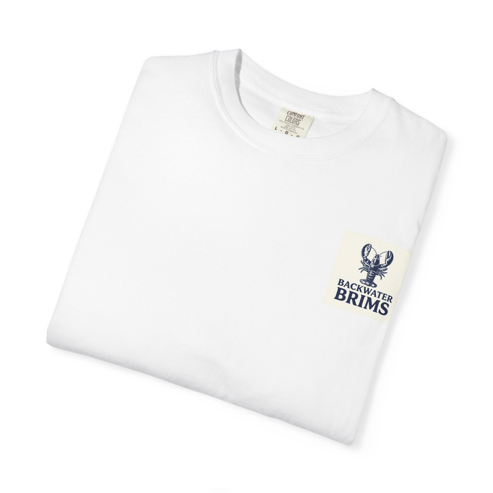 Backwater Brims Lobster Tee — Coastal Fishing Graphic T-Shirt