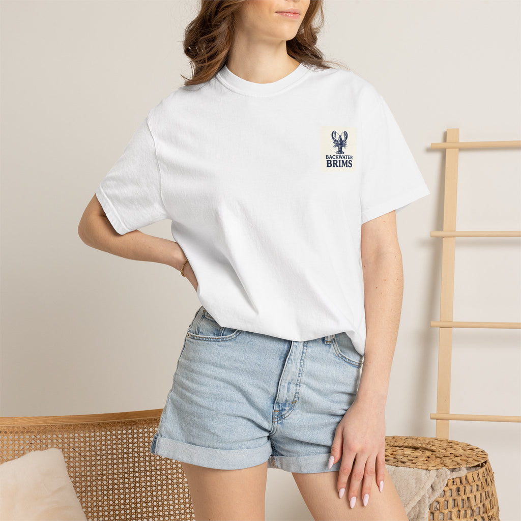 Backwater Brims Lobster Tee — Coastal Fishing Graphic T-Shirt
