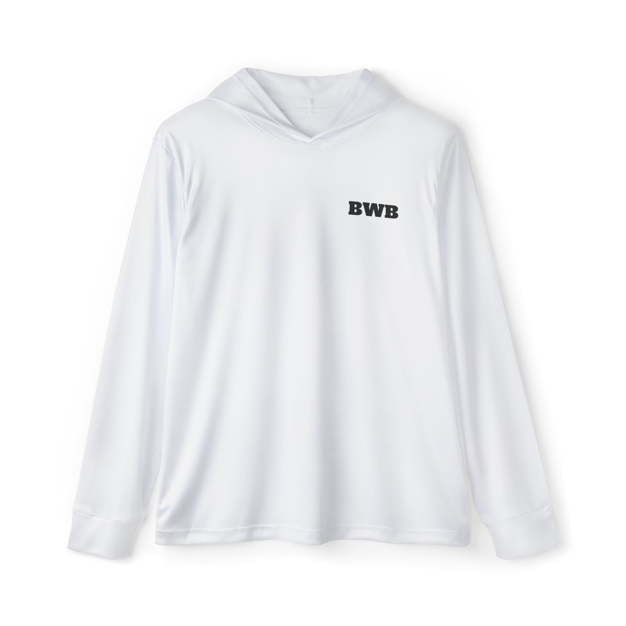 Backwater Brims Fishing Hoodie — Men's Sports Warmup with Boat Graphic
